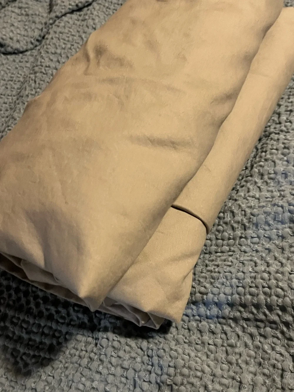 Charter Club ~ Grey/Silver Cotton Flat Sheet - Queen~
